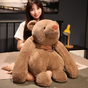 Super Soft Brown Bear Peluche Orso polare gigante Cuscino bambola bianca per bambini Decorazione regalo 47 pollici 120 cm DY10128