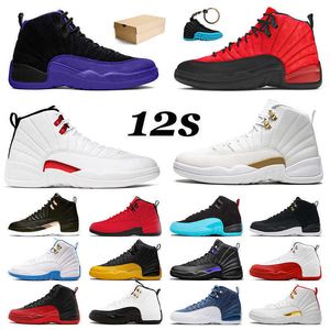 MIT BOX Classic Jumpman 12 12S Herren-Baskrtballschuhe XII Blue University Gold Ice Cream Flu Game Dark Concord 23 Sport-Sneaker Herren wo