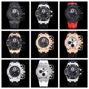 ZF Survivor Montre de Luxe Mens Watches Wlistwatch 44mm Chronographmaechanical Movement Steel Case Rubber Strap Luxury Watch Wristwatches