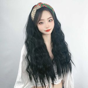 Perucas de cabelo feminino renda de renda MH MH Red Band Long One Summer Simulou Hair Wool Roll Half Half Cap