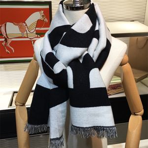 2022 Projektant wełny szalik męski szalik damski zima jesień moda wielka litera szaliki rozmiar 188 x 33 cm