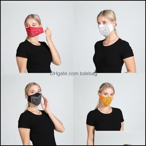 Maschere di design Respirazione Mascarilla Maschere per il viso lavabili Respiratore riutilizzabile Ventilazione degli anacardi Moda Parasole Estate Proteggi bene Dhgxu