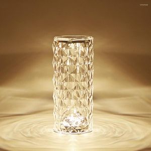 Night Lights Enhance Atmosphere Durable Faux Crystal Effect USB Charging LED Lamp For Household