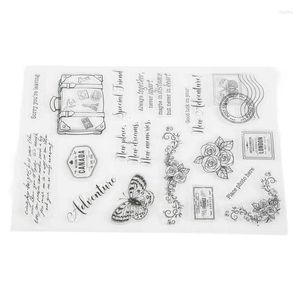 Karta Clear Stamps, wykonująca wklej wielokrotnie do zaproszenia dziennika powitania