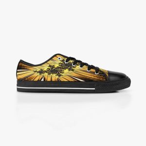 GAI Men Shoes Custom Sneaker Hand Painted Canvas Womens Fashion Black Low Cut Breathable Walking Jogging Women Trainers