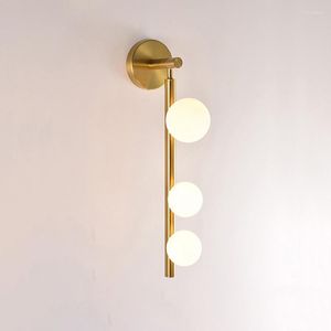 ウォールランプモダンなリビングルームLEDアートの装飾Sconce Lights Nordic Glass Ball Wal Light Fixture for Room/Bedroom