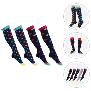 Men's Socks High Knee Running Thighathletic Sock Supporthikingelastic Hose Stockingsstocks Dot Novelty Tights Travel Mens Stocking