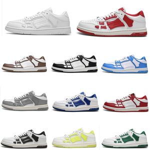 Designer casual skor m￤n kvinnor aiviiri benhuvud sneakers l￥g topp platt l￤der svart vit rosa r￶da sport l￶pskor