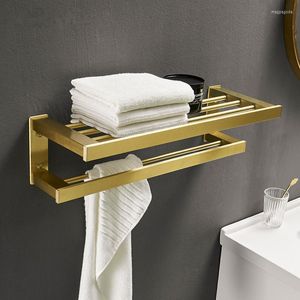 Аксессуар для ванны набор аппаратного алюминиевого матового золотого полотенец