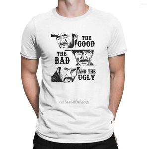 Camisetas masculinas Humor A camiseta boa e feia para homens Crew Crew Cotton Clint Eastwood camise