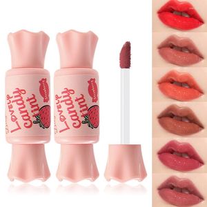 Lip Gloss Mirror Candy Glaze Lipstick Girl em forma de d'água à prova d'água longa cosmética antiaderente