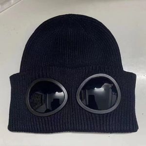 Two Lens Glasses Goggles Beanies Men Knitted Hats Skull Caps Outdoor Women Uniesex Winter Beanie Black Bonnet Gorros