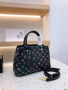 Klasyczna kolorowa torba do drukowania skórzane ramię Crossbody Pakiet Torebka Luksusowa marka projektant zakupów portfela