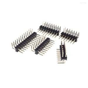 Lighting Accessories 100Pcs 2.54MM PCB Male Header Pin 4 6 8 10 12 14 16 20 24 26 28 30 34 40 50 60 68 80 Position Dual Row Right Angle