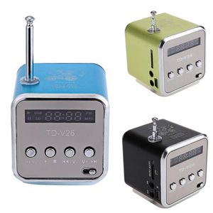 Radio TDV26 Mini ricevitore radio Altoparlanti wireless Bluetooth Radio FM digitale per PC Telefono Lettore musicale Mp3 Supporto Micro SD Card 221114