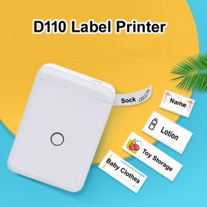Yazıcılar Niimbot D110 Etiket Makinesi Makinesi Kablosuz Bluetooth Mini Cep Termal Yazıcı Prens Etiketi Telefon için 221114
