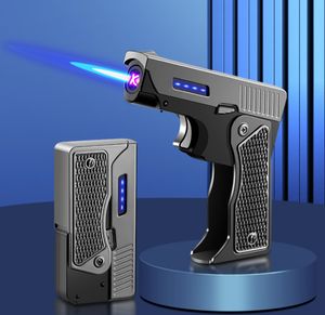 The latest 83MM charging lighter personality creative style gas electric double pistol style a variety of styles to choose from support customized logo