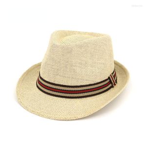 Beralar retro saman fedoras üst caz ekose şapka bahar yaz bowler şapkalar kapak klasik versiyonu erkekler için gündelik plaj