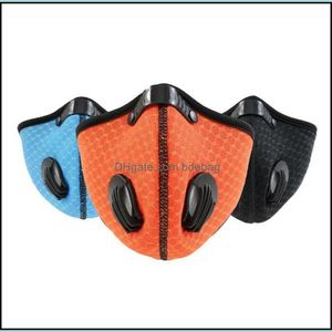 Maschere di design Maschera da ciclismo a nido d'ape Sport all'aria aperta con maschere filtro Vae Respirabile Uomo Donna Respiratore Protezione solare antipolvere 5 9G Dhkqv