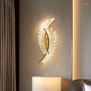 Wandleuchte, moderne goldene Lichter für Schlafzimmer, Nachttisch, Designer, AC 90–230 V, LED-Wandleuchte, Heimbeleuchtung, Dekor-Befestigungen