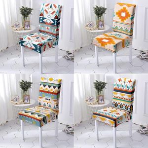 Chair Covers Color Geometric Stripes Cover Office Dining Room Decor Dinner Table And Chairs Armchair Cushion Kitchen