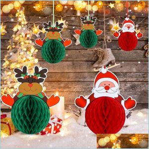 Christmas Decorations Christmas Decorations Honeycomb Paper Hat Hanging Ornament Tree Pendant For Home Xmas Party 220914 Drop Delive Dha3Z