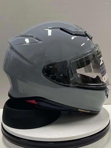 Motorcykelhjälmar Full ansiktshjälmskoei Z8 RF-1400 ridning motocross racing motobike hjälm-cement grå