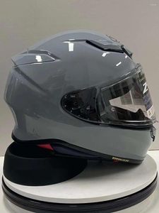 Motosiklet Kaskları Tam Yüz Kask Ayakkabı Z8 RF-1400 Binicilik Motokros Yarışı Motobike Kask-Çimento Gri