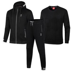 SSS MENS spor üç parçalı set takıntı leopar mektubu logo baskı kapüşonlu uzay pamuk ceket ceket sweatshirt adam rahat pantolon spor giyim takım elbise takım elbise