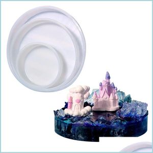 Molds Large Resin Molds Round Table Mod Creative Sile Tray For Epoxy Casting Floral Preservation Bouquet 2In To 10In Drop Delivery J Dhf1B
