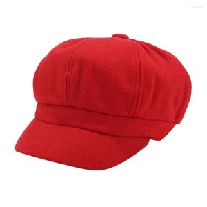 Berets Vintage Зимние теплые козырьки искусственная шерстяная шерстя