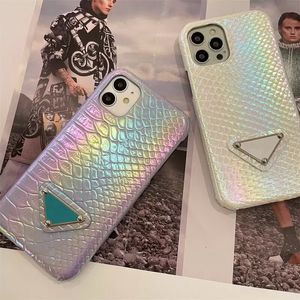 デザイナー電話ケースファッションラグジュアリーレーザー高品位ワニパターンケースショックプルーフカバーiPhone 14 Plus 13 Pro Max 12 11 XS XR XSMAX 8P 7P