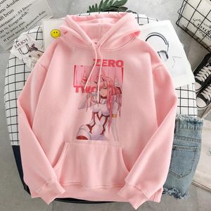 Men's Hoodies Sweat Oversize Zero Two Anime Hoodie DARLING In The FRANXX Pullover Harajuku Winter 02 Pink Clothes Women Sweatshirt