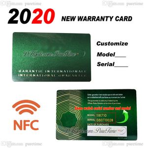 2022 Verde Sem Caixas Cartão de Garantia Rollie NFC Personalizado Com Coroa Antifalsificação e Etiqueta Fluorescente Presente Mesmo Tag de Série Super Edição 126610 124060 Puretime A1