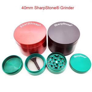 Atacado 40mm 4 player mini barato marca de liga zicn top liso de topo colorido colorido shiftstone tobacco moedor cnc metal sharp stop smoking shry erva moedor de erva