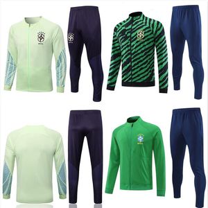 22 23 Fatos de Treino da seleção brasileira Camisetas de futebol TRACKSUIT 2022/23 Brazils man SET TRAINING SUIT jaqueta barca chandal futbol survetement