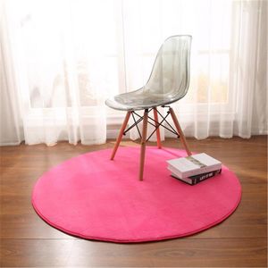 Carpets Nordic Modern Style Carpet Round Coral Fleece Rug Bedroom Bedside Mat Living Room Coffee Table Blanket Decoration