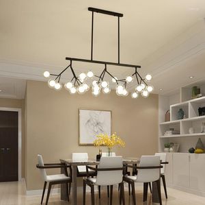 Chandeliers Nordic Luxury Chandeliver Lighting For Bedroom Creative Rectangular Hanging Lamp Restaurant Dining Room Light Fixture