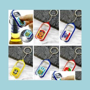 Party Favor Bottle Bottle Openler Party Favous Luminous Creative Mały prezent Keyringbar Bar Football Fan Pudanir RRB15985 Drop Deli Dhvtn