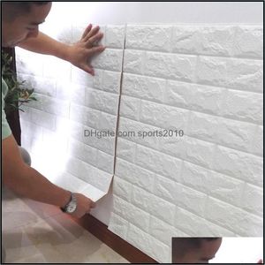 Adesivos de parede papéis de parede decoração de casa papéis de parede para sala de estar 3d papel de parede auto adesivo com relevo à prova de som moderno à prova d'água moderna dhkqs