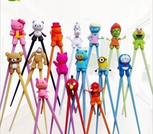 Палочки для еды 100 пар смешанных цветов мультфильм дети подарок для детей исследование упражнения силиконовая головка 221107