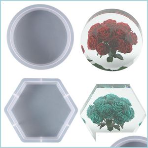 Moldes grandes HEXAGON ROUND SIL