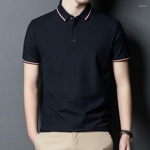 Men's Polos 2022 Summer Young T-shirt Short Sleeve Fashion Polo Collar Korean Style Embroidered Half-Length Cotton