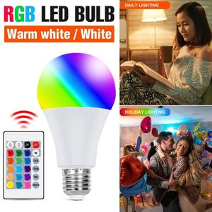 Lampadina lampadina lampada a led RGB 220V E27 Night Smart Night IR Remote Control 20W 25W Dimmable Home Decor