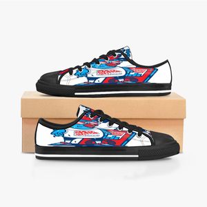 män kvinnor diy anpassade skor låg topp duk skateboard sneakers trippel svart anpassning uv tryck sport sneakers danta 12