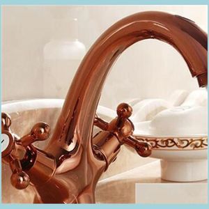 Other Bath Toilet Supplies Toilet Supplies Vintage Bathroom Sink Faucets And Tube Rose Gold Antique Copper Water Kitchen Basin Fau Dhk7J