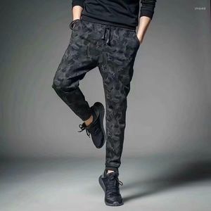 Calças masculinas 2022 Autumn's Casual Sports Black Plush e Non Rogging Super Brand High Quality 5xl