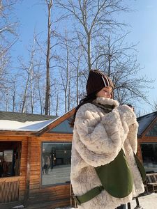 Vestes pour femmes en peluche veste femme hiver court 2022 version de laine l￢che laine en fausse fourrure.