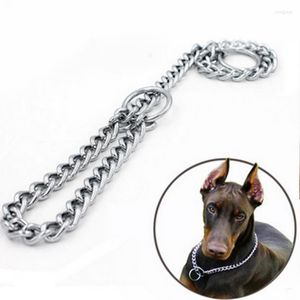 Dog Collars Size Adjustable Metal Stainless Steel Snake Chain Collar Training Show Name Tag Safety Control For Small Big Dog