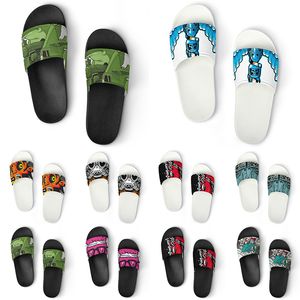 Sapatos personalizados PVC Slippers Men Women Homem Diy Home Indoor Sneakers Outdoor Treinadores de praia personalizados Slip-On Color160